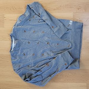 French Connection Embroidered Fall Squirrel Sweater FCUK